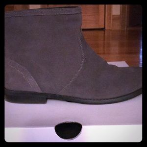 Gray Suede Ankle Boots